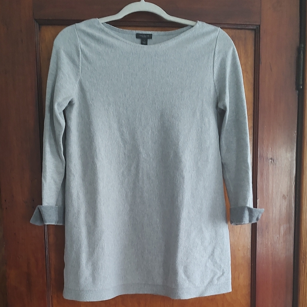 Ann Taylor Light Gray Crewneck Sweater